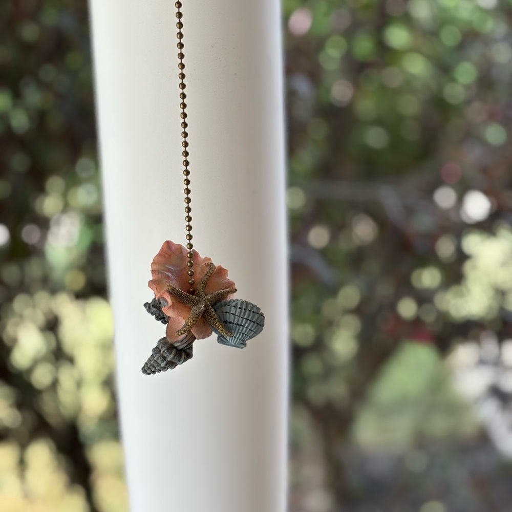 Vintage Seashell Ceiling Fan Pull Chain